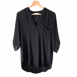 Lush Tunic style black blouse